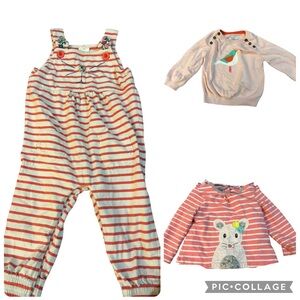 Baby boden jumpsuit romper sweater shirt bundle 6-12 months cotton organic